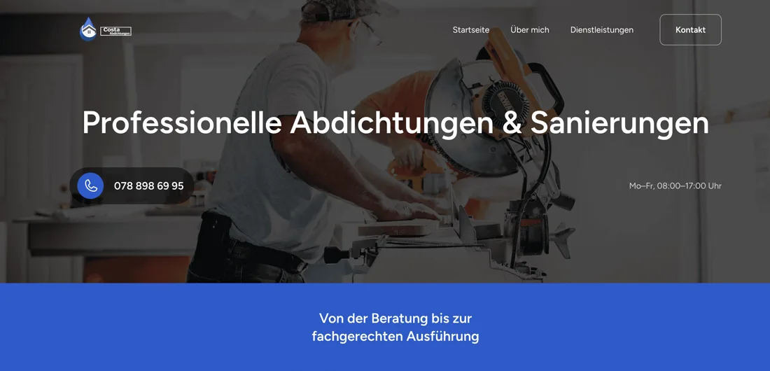 Webseite Costa Abdichtungen